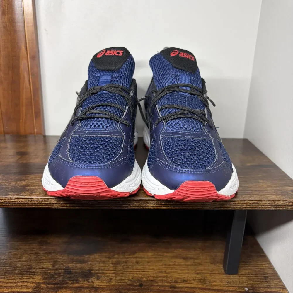 Size 5.5 - Asics Gel Contend 4 Running Shoes Navy/Red (GS)